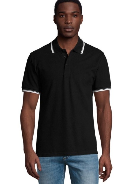 Polos à personnaliser SOL'S Practice noir/blanc