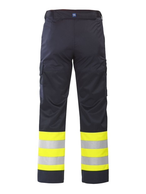 PROJOB 6507 PANTALON STRETCH - EN ISO 20471 CLASSE 1 jaune/bleu marine personnalisable