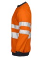 PROJOB 6101 SWEATSHIRT CREWNECK - EN ISO 20471 CLASSE 3 orange/noir personnalisable