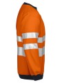 PROJOB 6101 SWEATSHIRT CREWNECK - EN ISO 20471 CLASSE 3 orange/noir personnalisable