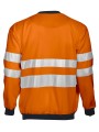 PROJOB 6101 SWEATSHIRT CREWNECK - EN ISO 20471 CLASSE 3 orange/noir personnalisable