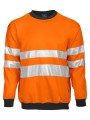 PROJOB 6101 SWEATSHIRT CREWNECK - EN ISO 20471 CLASSE 3 orange/noir personnalisable