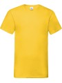 FOL T-shirt homme col v Valueweight (61-066-0) jaune tournesol personnalisable