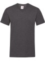 FOL T-shirt homme col v Valueweight (61-066-0) heather grey fonce personnalisable