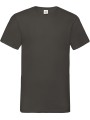 FOL T-shirt homme col v Valueweight (61-066-0) graphite clair personnalisable