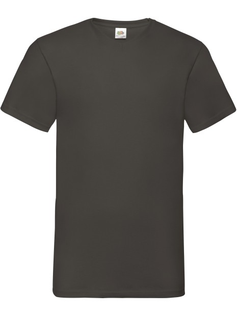 FOL T-shirt homme col v Valueweight (61-066-0) graphite clair personnalisable