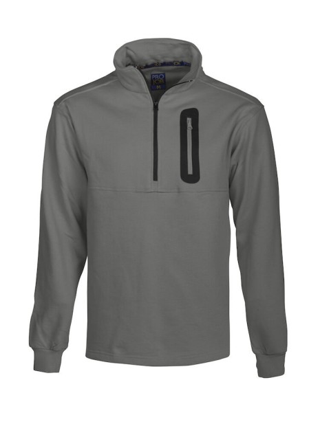 PROJOB 2120 SWEAT 1/2 ZIP stone grey personnalisable