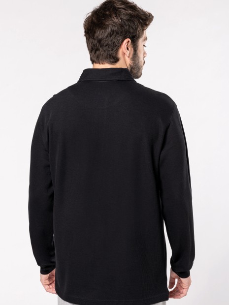 Polos à personnaliser KARIBAN French rib > polo côtelé manches longues 