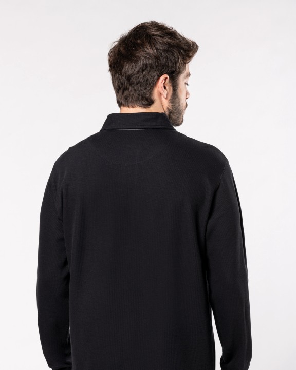 KARIBAN French rib > langarm-poloshirt Poloshirt personalisierbar