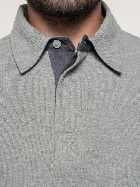 Polos à personnaliser KARIBAN French rib > polo côtelé manches longues 