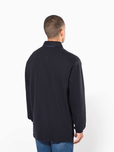 Polos à personnaliser KARIBAN French rib > polo côtelé manches longues 