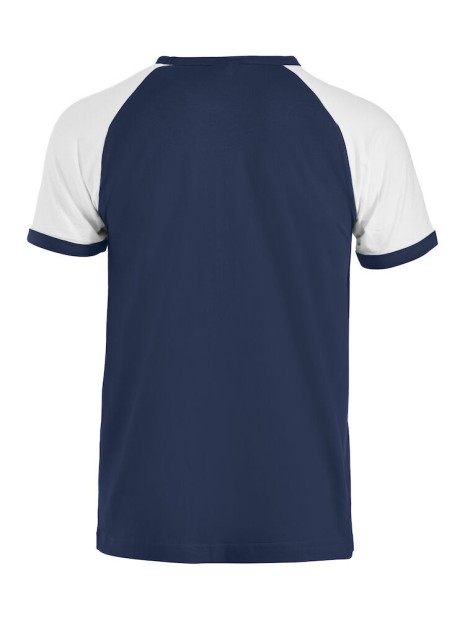 CLIQUE Raglan-T bleu marine personnalisable