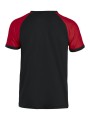 CLIQUE Raglan-T noir/rouge personnalisable