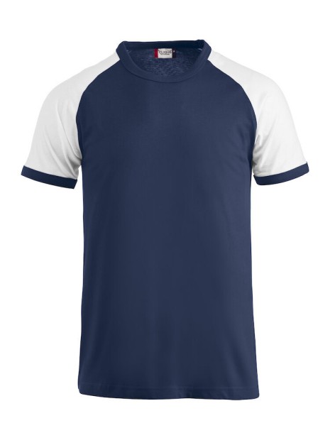 CLIQUE Raglan-T bleu marine personnalisable