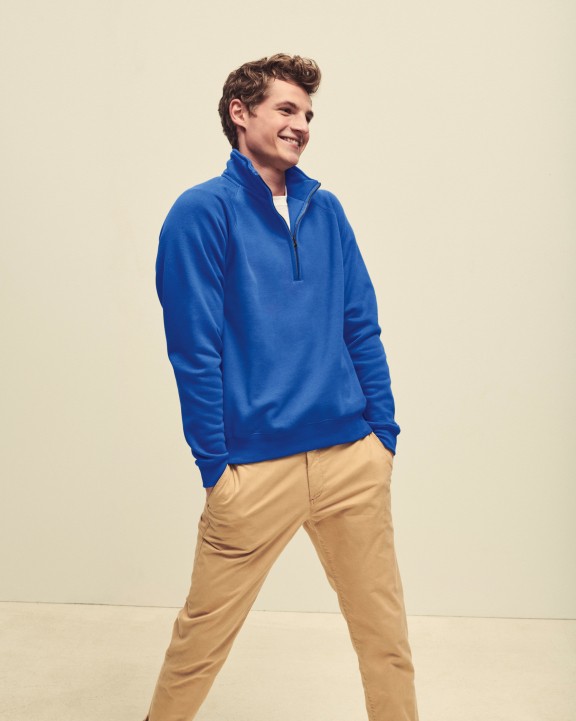 FOL Premium Zip Neck Sweatshirt (62-032-0) Sweatshirt personalisierbar
