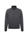 FOL Sweat-shirt col zippé Premium (62-032-0) heather grey fonce personnalisable