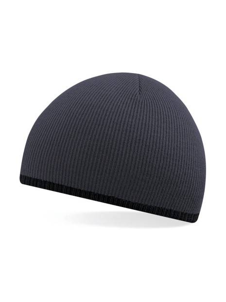 BEECHFIELD TWO-TONE PULL-ON BEANIE graphite/noir personnalisable