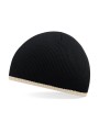 BEECHFIELD TWO-TONE PULL-ON BEANIE noir/pierre personnalisable