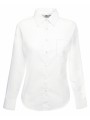 FOL LADIES LONG SLEEVE POPLIN SHIRT blanc personnalisable