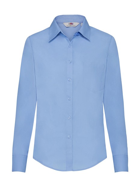 Chemises à personnaliser FOL LADIES LONG SLEEVE POPLIN SHIRT 