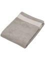 KARIBAN Drap de plage gris clair/blanc personnalisable