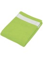 KARIBAN Drap de plage lime/blanc personnalisable