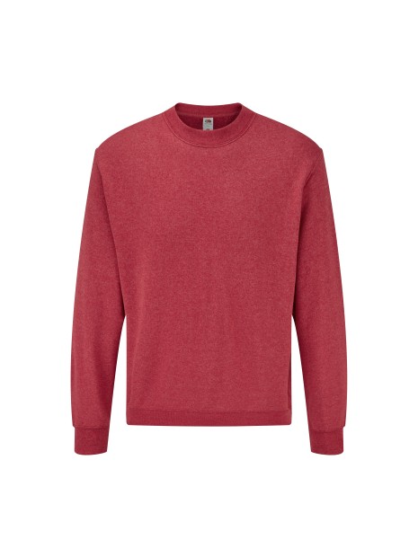 FOL Sweat-shirt col rond Classic (62-202-0) vintage heather rouge personnalisable