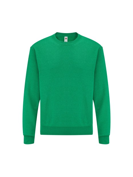 FOL Sweat-shirt col rond Classic (62-202-0) retro heather green personnalisable