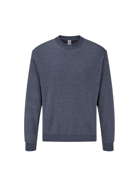 FOL Sweat-shirt col rond Classic (62-202-0) vintage heather navy personnalisable