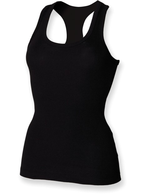SKINNIFIT Débardeur femme noir personnalisable