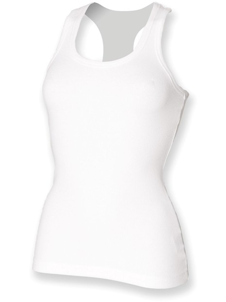 SKINNIFIT Débardeur femme blanc personnalisable