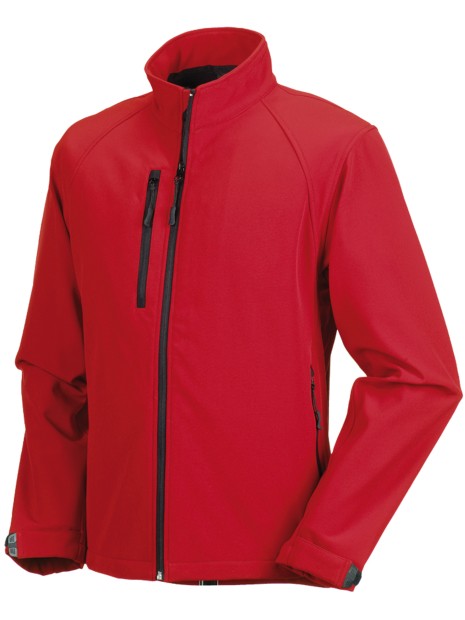 RUSSELL Veste softshell homme rouge classique personnalisable
