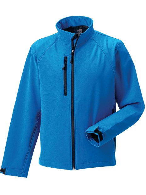 RUSSELL Veste softshell homme bleu azur personnalisable