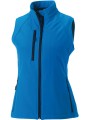 RUSSELL Bodywarmer softshell femme bleu azur personnalisable