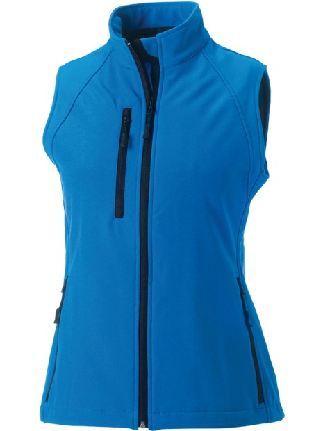 RUSSELL Bodywarmer softshell femme bleu azur personnalisable