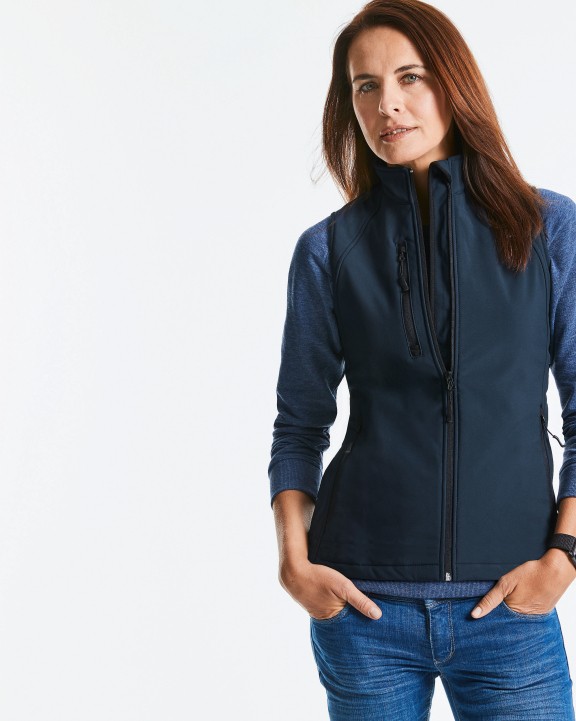 RUSSELL Ladies` Softshell Gilet Softshell personalisierbar