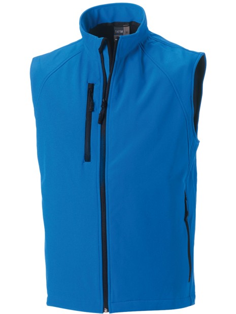 RUSSELL Bodywarmer softshell homme bleu azur personnalisable