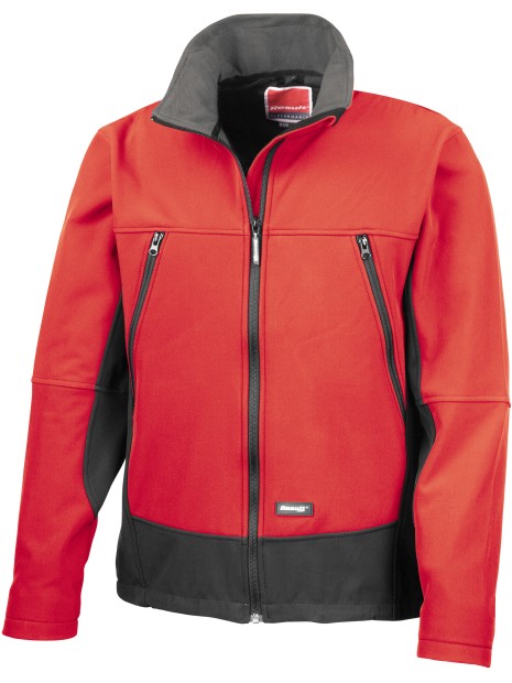 RESULT Veste softshell Activity rouge/noir personnalisable