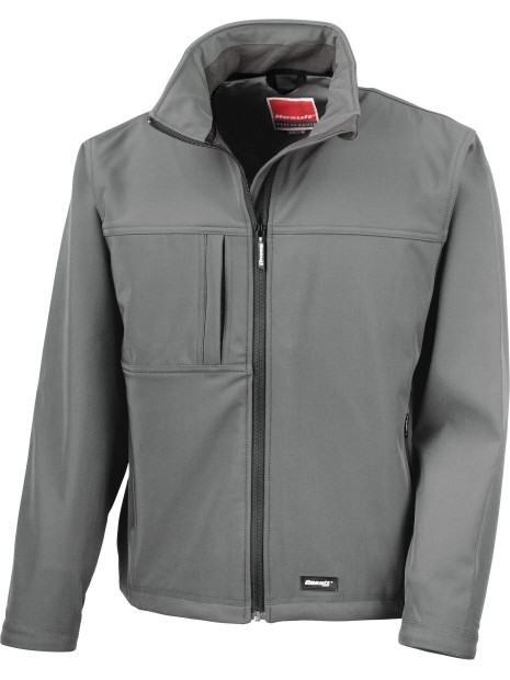 RESULT Veste softshell homme gris personnalisable