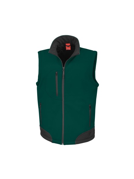 RESULT Bodywarmer softshell bouteille/noir personnalisable