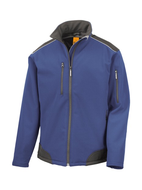 RESULT Veste de travail softshell Ripstop avec Cordura® royal/noir personnalisable