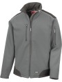 RESULT Veste de travail softshell Ripstop avec Cordura® gris/noir personnalisable