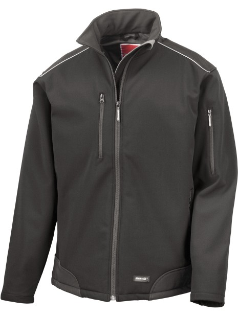 RESULT Veste de travail softshell Ripstop avec Cordura® noir personnalisable