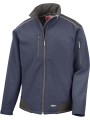 RESULT Veste de travail softshell Ripstop avec Cordura® bleu marine/noir personnalisable