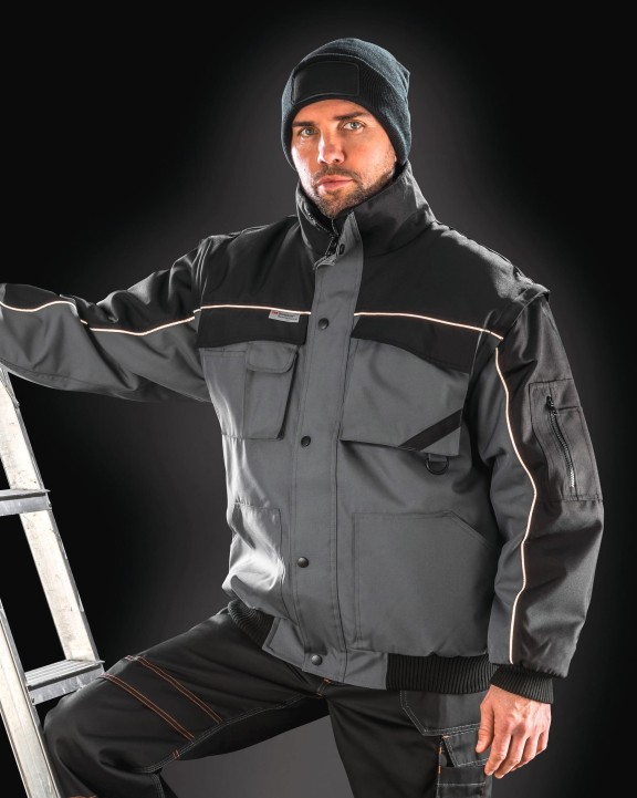 Veste personnalisable RESULT Blouson manches amovibles Heavy Duty