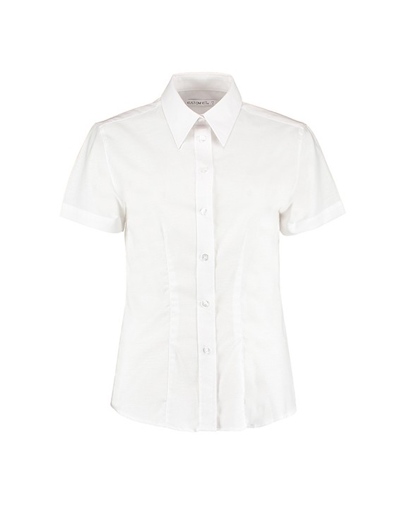 Hemd KUSTOM KIT Women's Tailored Fit Workwear Oxford Shirt SSL voor bedrukking &amp; borduring