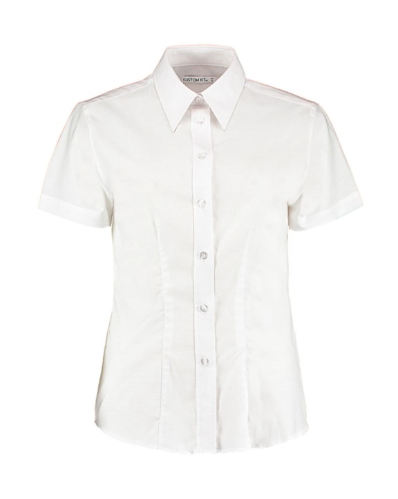 KUSTOM KIT Women's Tailored Fit Workwear Oxford Shirt SSL Hemd personalisierbar