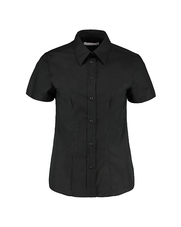 Hemd KUSTOM KIT Women's Tailored Fit Workwear Oxford Shirt SSL voor bedrukking &amp; borduring