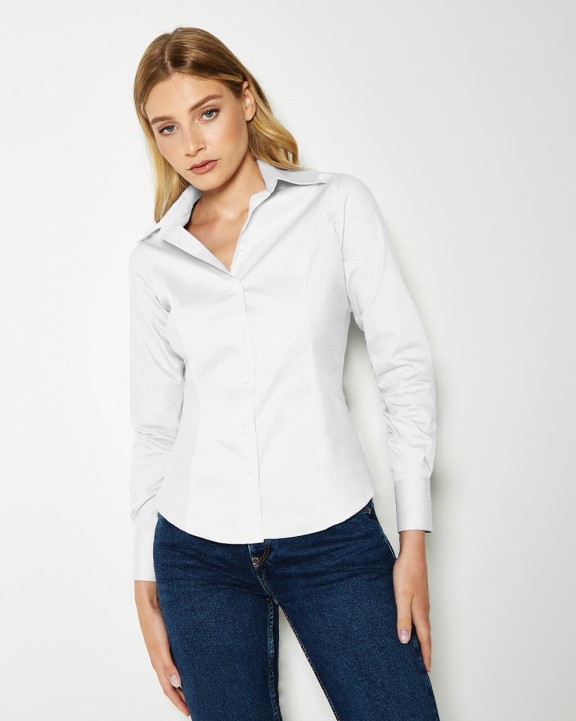 Hemd KUSTOM KIT Women's Tailored Fit Premium Oxford Shirt voor bedrukking &amp; borduring