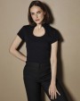 KUSTOM KIT Regular Fit Keyhole Neck Top T-Shirt personalisierbar